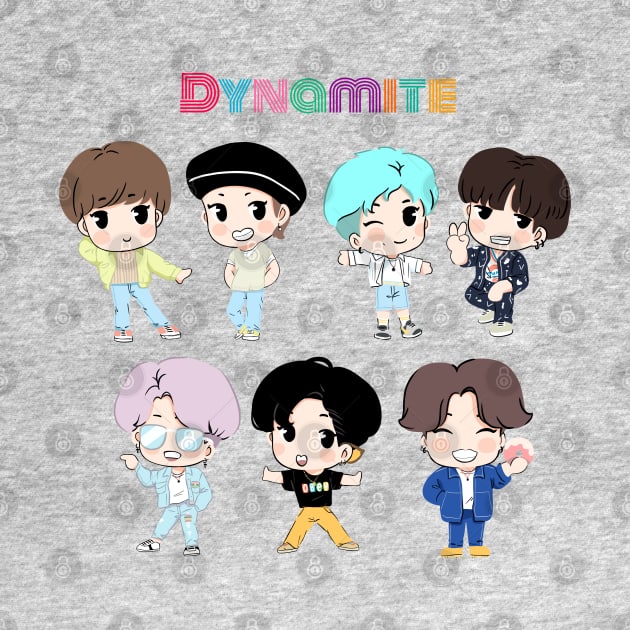 BTS DYNAMITE CHIBI by chibibyjean